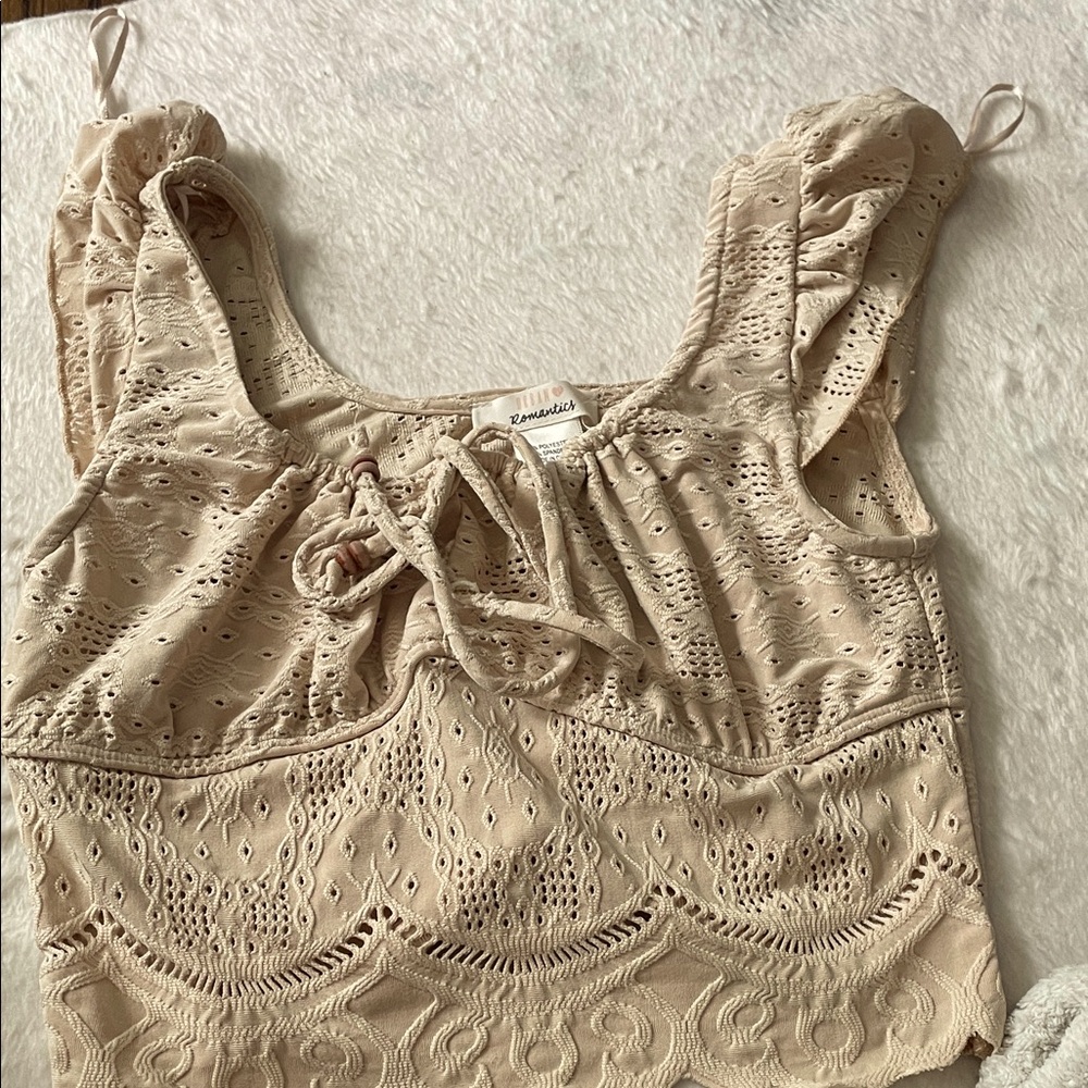 Zara Cream Lace Blouse